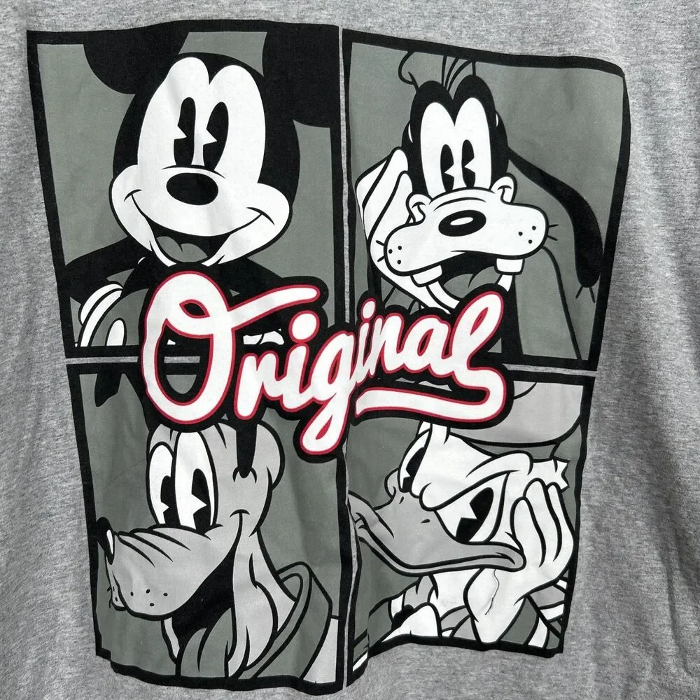 Disney Originals T-Shirt Men’s XL Mickey Goofy Pluto Donald Duck Graphic Print